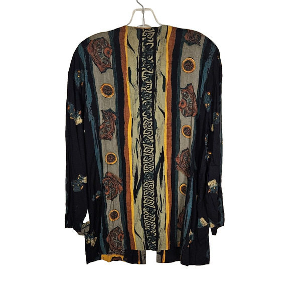 VTG 80s 90s Southwestern In Group Ltd Skirt Jacket Womens M Bohemian Fringe USA - Picture 5 of 16